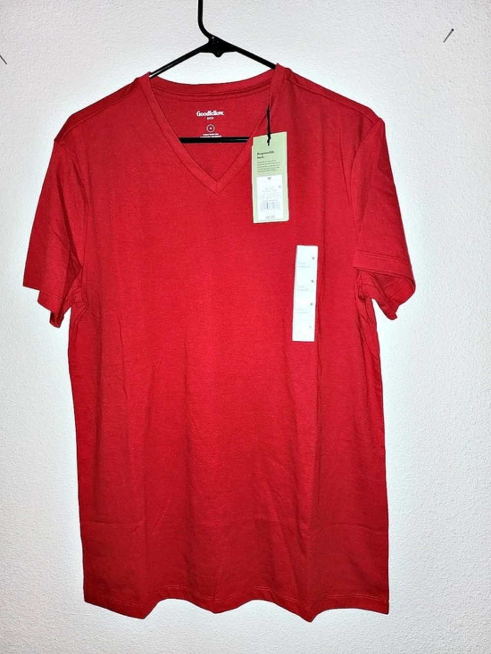 Goodfellow & Co Every Wear Tee Red Cotton Tee Size Medium NWT